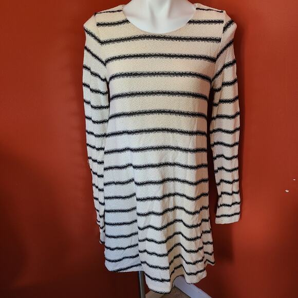 altar'd state Cream & Black Stripe Dress - Picture 1 of 6